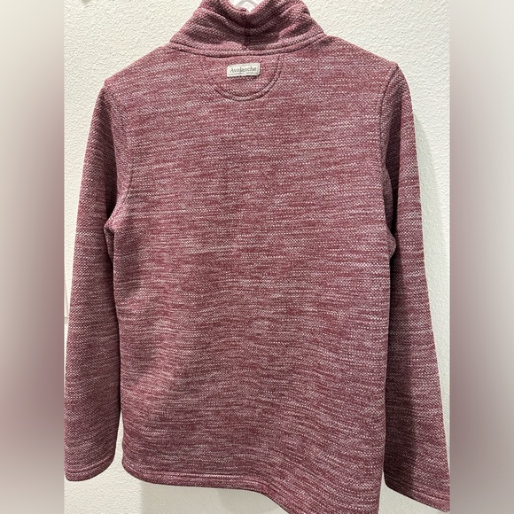 Avalanche 1/4 Button Heatherd Maroon Pull Over Fleece M - Picture 2 of 4